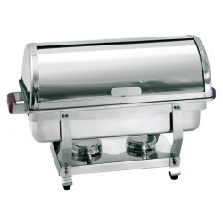 Chafing dish inox gn 1/1 à couvercle coulissant