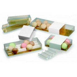 Boîte à macarons en pvc par 100