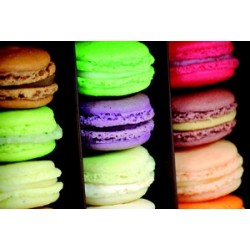 Boite a 12, 15 macarons carton couvercle pvc par 50