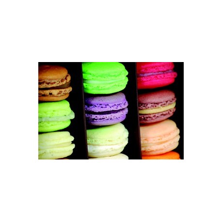 Boite a 12, 15 macarons carton couvercle pvc par 50