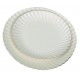 Assiette jetable carton blanc impergras