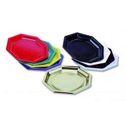 Assiette jetable octogonale couleur (x50) ø18,5cm