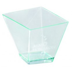 Verrine "petit carré vrillé" plastique (x60)