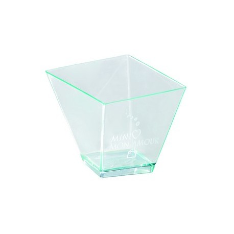 Verrine "petit carre vrille" plastique (x100)