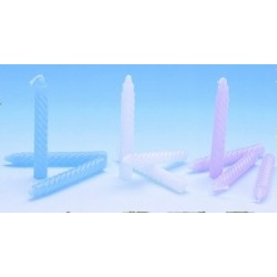 48 bougies torsadees pastel 10 ans anniversaire 