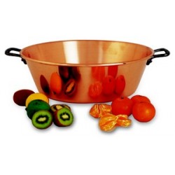 Bassine a confiture legere cuivre massif lisse