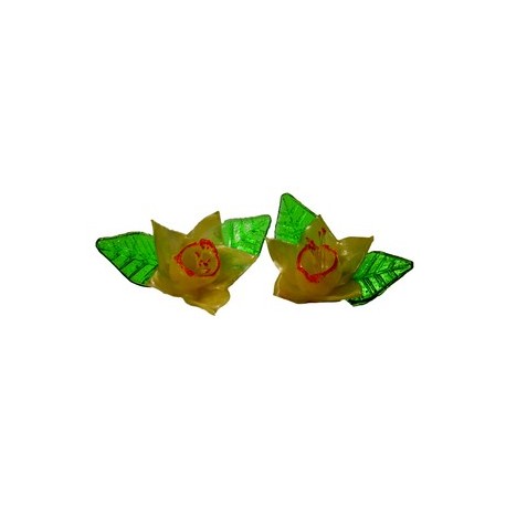 Decors sucre tire 22 jonquilles et 44 feuilles
