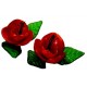 Decors sucre tire 24 coquelicots et 48 feuilles