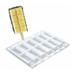 Moule stecco flex pour 12 glaces ou gâteaux forme classique, tango ou choco 