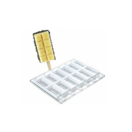 Moule stecco flex pour 12 glaces ou gâteaux forme classique, tango ou choco 