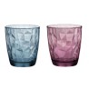 6 gobelets Diamond Bormioli rocco acqua bleu ou violet