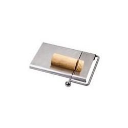 Coupe fromage et foie gras inox a fil et plateau