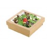 Boîte snacking carré avec couvercle à fenêtre par 25