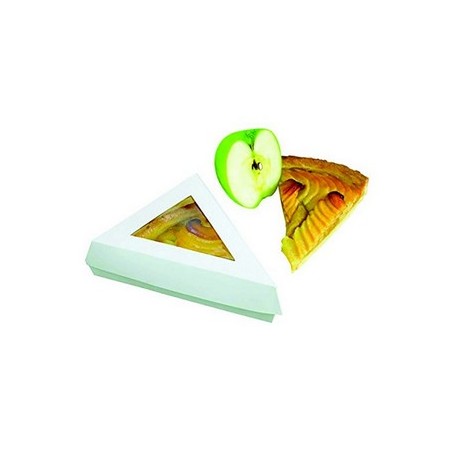 Boîte snacking triangle pour part de tarte, quiche, tourte par 50
