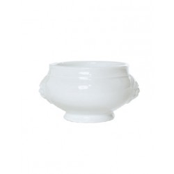 Soupière tête de lion 45cl en porcelaine blanche (x4)
