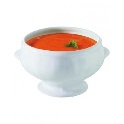 Soupière côtelée Cali 45cl en porcelaine blanche (x24)