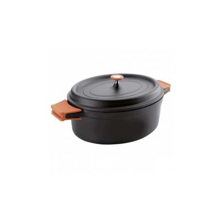 Cocotte 20 cm en fonte d'aluminium avec couvercle Lacor - www