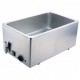 Bain marie inox électrique à poser avec robinet de vidange