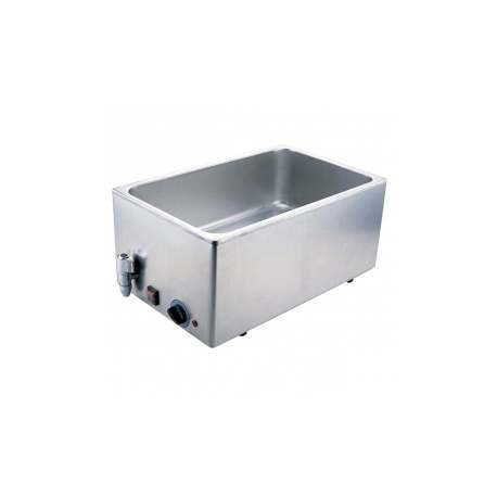 Bain marie inox électrique à poser avec robinet de vidange