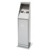 Cendrier inox sur colonne 