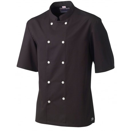 Veste de cuisinier homme MOLINEL Blacke manches courtes