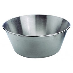 Bassine inox bord roulé ouvert