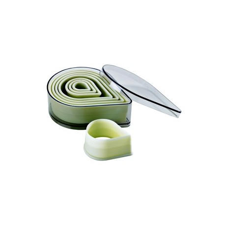 Boite de 8 emporte pieces decoupoirs larmes polyglass