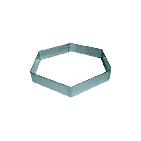 Moule inox forme hexagone pour entrement hauteur 3.5 cm