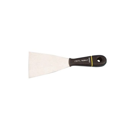 Spatule triangulaire manche polypropylene lame inox boulangerie patisserie