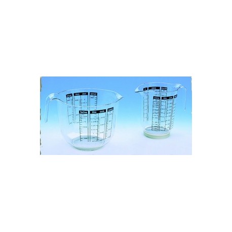 Verre doseur gradué pour cuisine - Verre doseur - 500 ml - Pour cuisine,  bar, restaurant, liquide - Outil de mesure