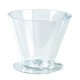 Verrine "cone avec pied" plastique (x100)