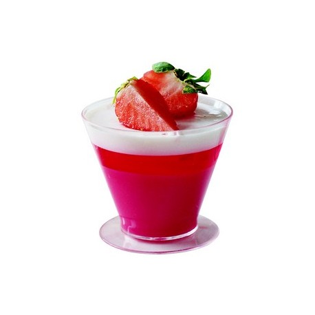 Verrine "cone avec pied" plastique (x100)