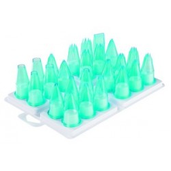 Assortiment 24 douilles patissier en polycarbonate kali