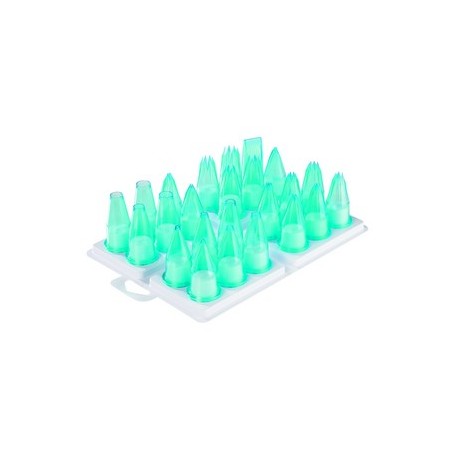 Assortiment 24 douilles patissier en polycarbonate kali